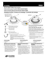 Cooper Lighting HALO RL56 SeleCCTable Serie Instrucciones