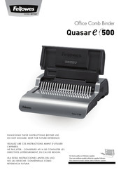 Fellowes Quasare 500 Manual Del Usuario