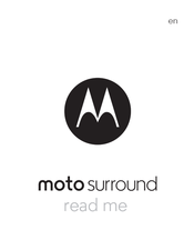 Motorola moto surround Manual De Instrucciones