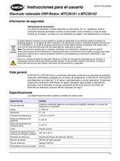 Hach Intellical MTC30101 Instrucciones Para El Usuario