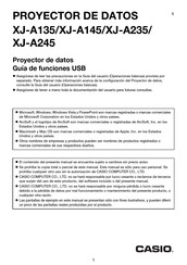 Casio XJ-A235 Guía De Funciones