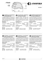 FARFISA INTERCOMS Mi 2503-1 Manual De Instrucciones