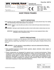 SPX POWER TEAM SPF100 Instrucciones De Ensamblaje Y Utilización