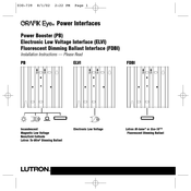 Lutron GRAFIC Eye 3000 Instrucciones Para La Instalación