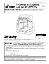 Mr. Heater BIG Buddy MH18B Instrucciones De Operación Y Manual Del Usuario