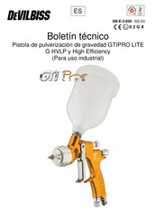 DeVillbiss GTIPRO LITE G Boletín Técnico