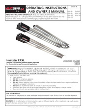 HeatStar ERXL-60 Instrucciones De Funcionamiento Y Manual Del Propietario