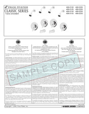 Price Pfister Classic 408-0105 Manual De Instrucciones