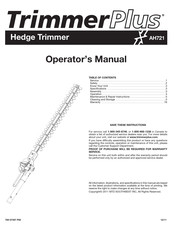 TrimmerPlus AH721 Manual Del Operador