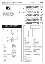 RS V10501 Hoja De Instrucciones