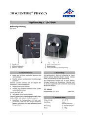 3B SCIENTIFIC PHYSICS U8475400 Manual De Instrucciones