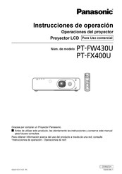 Panasonic PT-FW430U Instrucciones De Operación