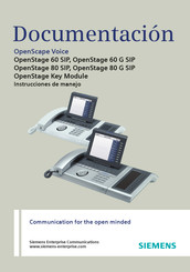 Siemens OpenStage 60 G SIP Instrucciones De Manejo