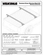 Yakima Tonneau Cover SkyLine Rack Kit Manual Del Usuario