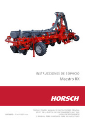 horsch Maestro RX Instrucciones De Servicio