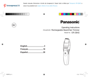 Panasonic ER-GB42 Instrucciones De Funcionamiento