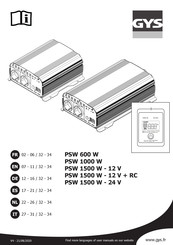 GYS PSW 1500 W 12V Traducción De Las Instrucciones Originales