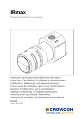 Crowcon IRmax Instrucciones De Instalación, Operación Y Mantenimiento