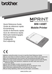 Brother MPRINT MW-145BT Guía De Referencia Rápida