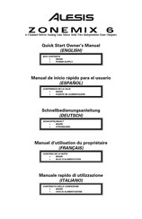 Alesis ZONEMIX 6 Manual De Inicio Rápido Para El Usuario
