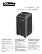 Fellowes POWERSHRED 225Mi Manual De Instrucciones