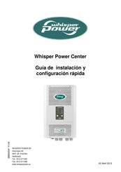 WP Whisper Power Center Guía De Instalación Y Configuración Rápida