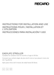 RECARO EASYLIFE Instrucciones Para Instalación Y Uso