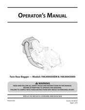 MTD 19A30003000 Manual Del Operador