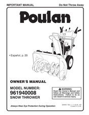 Poulan 961940008 El Manual Del Propietario