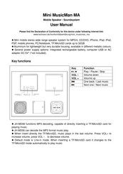 Technaxx Mini MusicMan MA Manual De Usuario