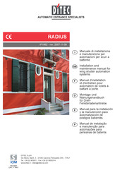 DITEC Bauer RADIUS Manual Para La Instalacion Y La Manutencion
