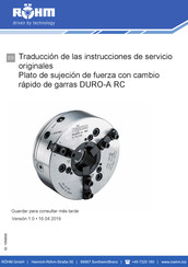 Rohm DURO-A RC Traducción De Las Instrucciones De Servicio Originales