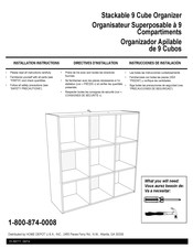 Home Depot 9 Cube Organizer Instrucciones De Instalación