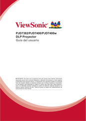 Viewsonic PJD7382 Guia Del Usuario