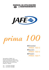 jafe PRIMA 100 G Manual De Utilización Y Mantenimiento