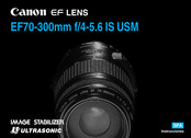 Canon EF70-300mm f/4-5.6 IS USM Manual De Instrucciones