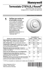 Honeywell Round CT87A Instrucciones De Instalación