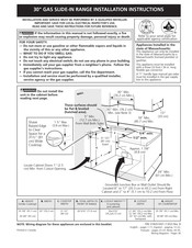 Frigidaire FPGS3085KF Instrucciones De Instalación