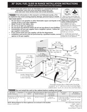 Frigidaire FGDS3065KF Instrucciones De Instalación