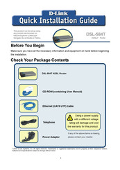 D-Link DSL-584T Guía De Instalación Rápida