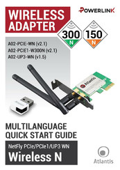 Atlantic A02 PCIE1 W300N Guía Del Inicio Rápido
