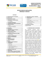 Tecam R-410A Instrucciones De Instalación, Arranque Y Servicio