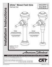 CRT American Standard Ultima 6147 Serie Instrucciones De Instalación