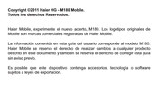 Haier M180 Manual De Instrucciones