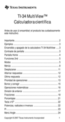 Texas Instruments Multi View TI-34 Manual Del Usuario