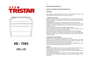 Tristar KB - 7345 Instalación, Operación Y Instrucciones De Mantenimiento