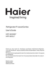 Haier HRF-663ISB2 Serie Manual De Instrucciones