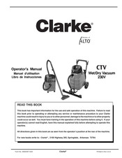 Alto Clarke CTV 20 Libro De Instrucciones