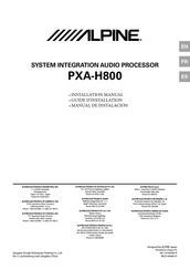 Alpine PXA-H800 Manual De Instalación