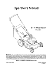 MTD 549 Manual Del Operador